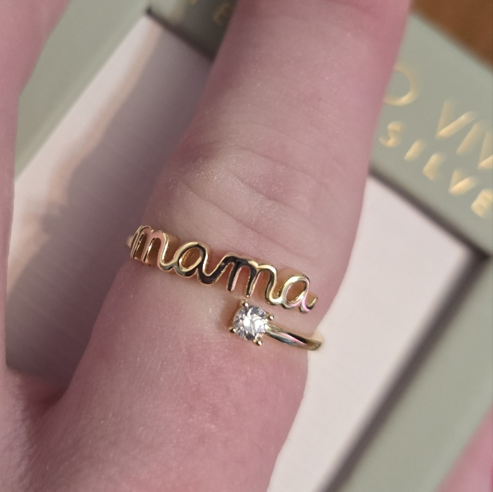 Argento Vivo Gold Mama Ring - Picture 2 of 3